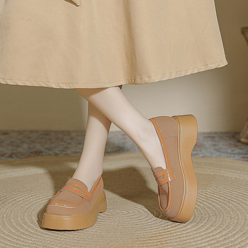 飞织一脚蹬女鞋透气网面乐福鞋休闲针织软底懒人豆豆鞋平底小皮鞋,淘宝优惠券,粉丝福利购,淘宝优惠卷