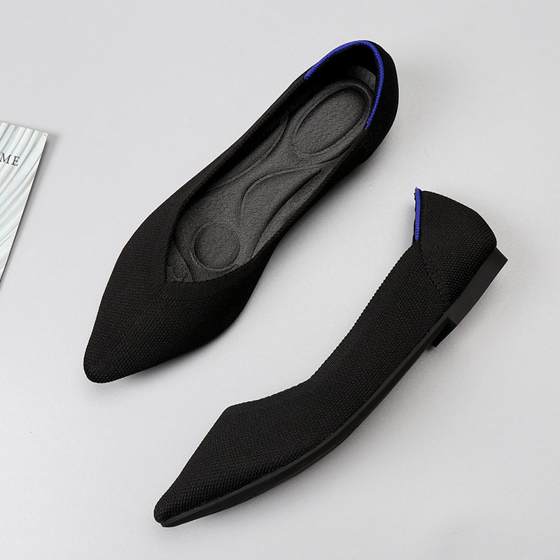 王妃同款春秋飞织单鞋豆豆40针织41外贸42平底43大码女鞋欧美瓢鞋,淘宝优惠券,粉丝福利购,淘宝优惠卷