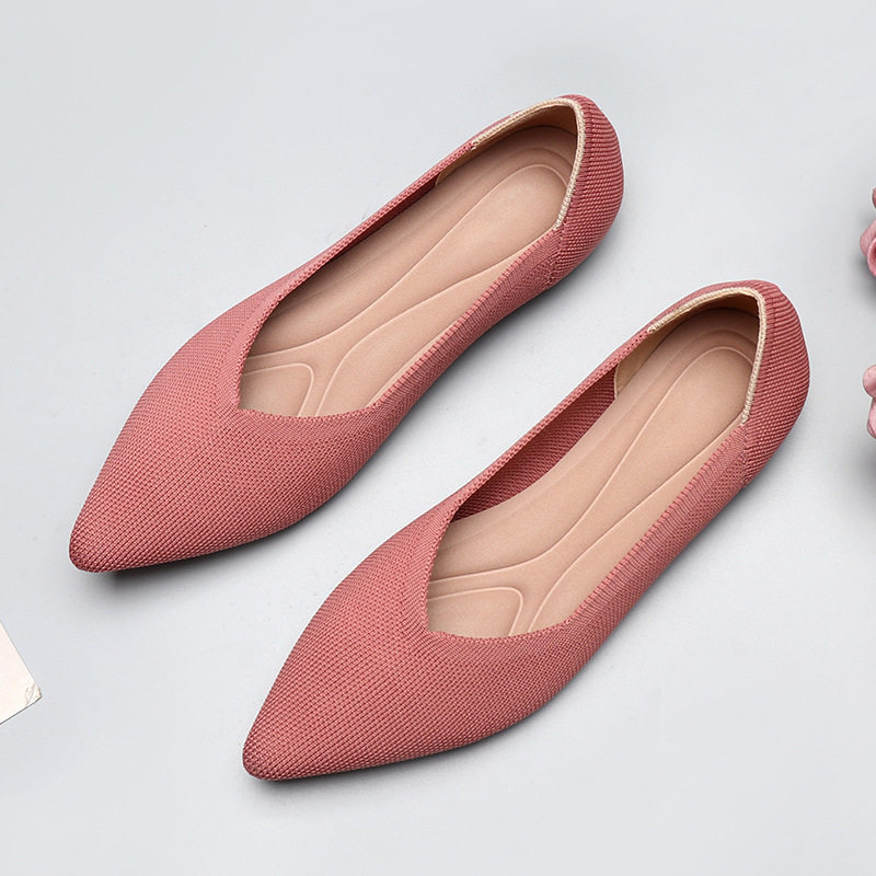 2021年新款春秋王妃同款飞织单鞋40豆豆41外贸平底43大码女鞋瓢鞋,淘宝优惠券,粉丝福利购,淘宝优惠卷