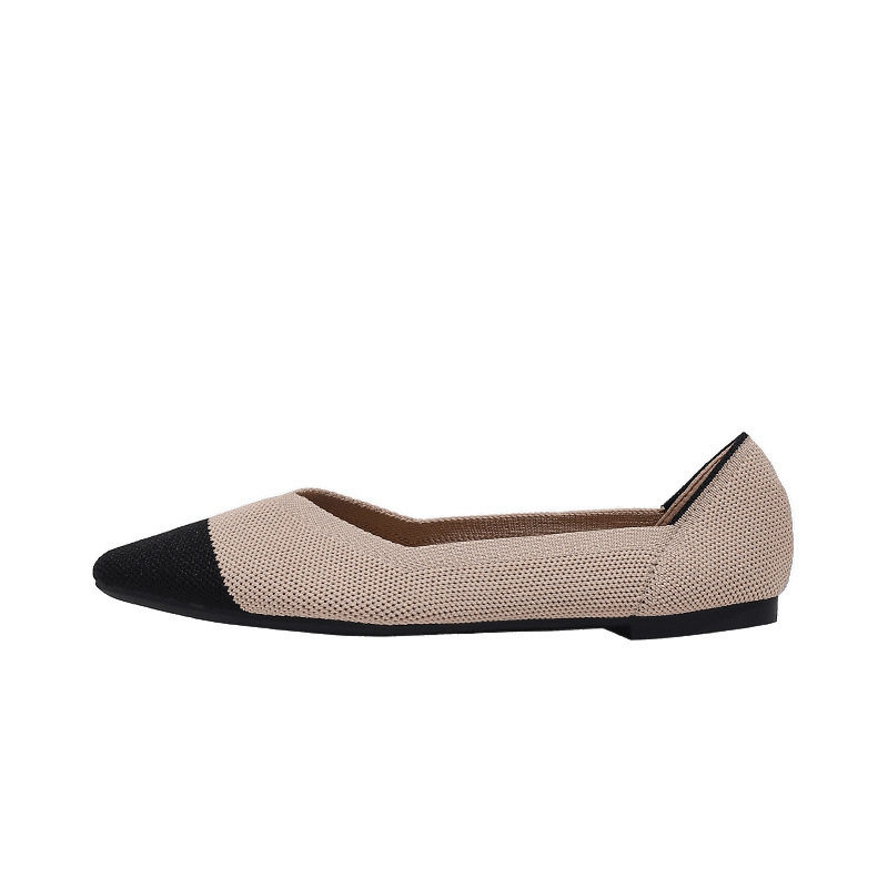 2022新款日系王妃鞋女尖头浅口飞织鞋针织单鞋舒适软底休闲平底鞋,淘宝优惠券,粉丝福利购,淘宝优惠卷