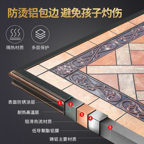 藤朝户外烧烤桌子家用电烧烤炉木炭火盘庭院花园餐桌防水铸铝桌椅 - 图2