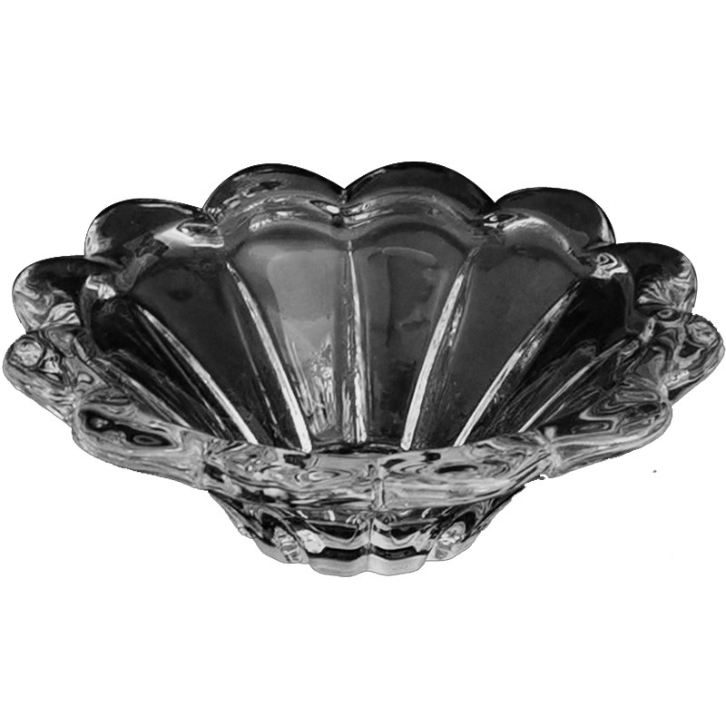 欧式水晶吊灯e14螺口拉尾灯泡灯头配件4寸茶色透明干邑花朵玻璃碟,淘宝优惠券,粉丝福利购,淘宝优惠卷