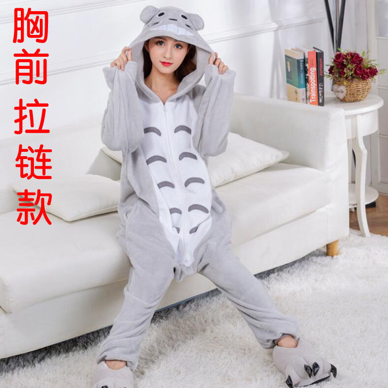 秋冬季新款卡通动物连体恐龙睡衣 古豹马睡衣/家居服套装