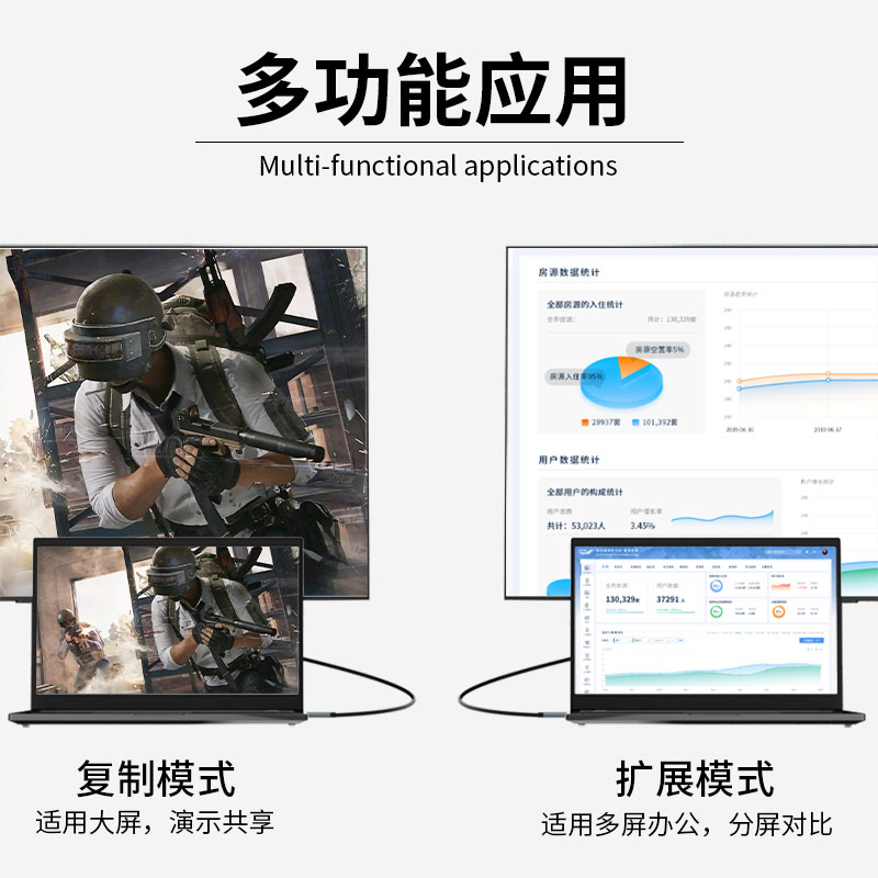 typec转dp/hdmi1.4线8K高清165Hz手机显示器投屏同屏雷电4/3转接头笔记型电脑外接转换连接线2K240/4K144Hz - 图1