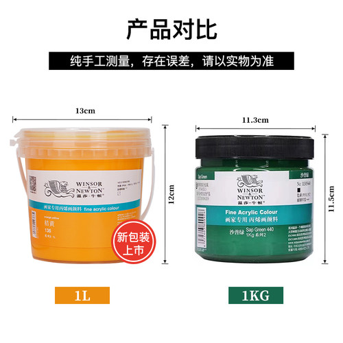 温莎牛顿300ml画家专用丙烯颜料 速干耐晒强防水纺织墙绘套装12色24色36色流体画学生初学者钛白美甲 - 图3