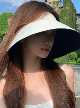 空顶无痕大檐防晒遮阳帽女款