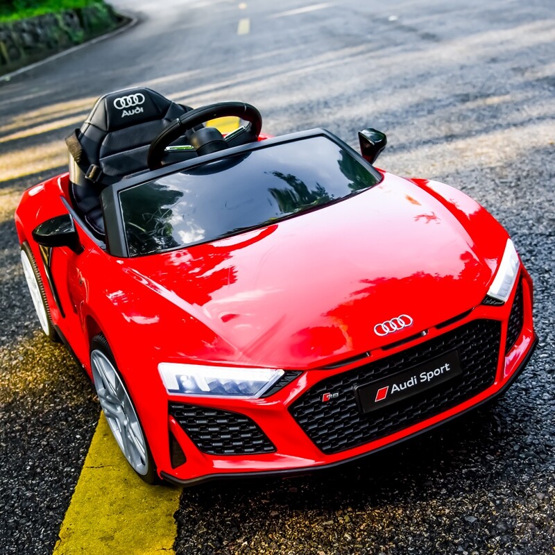 奥迪r8带遥控充电玩具四轮电动车 童心乐玩具儿童电动车