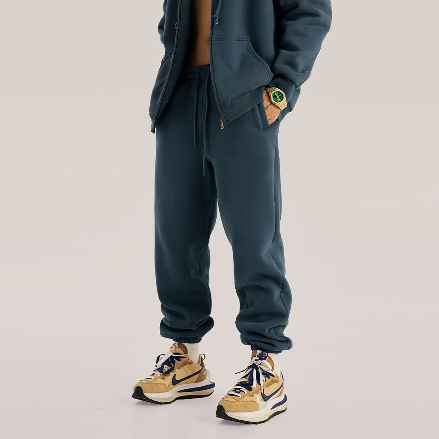 345G重磅加绒卫裤男潮牌高街百搭宽松休闲裤束脚运动裤秋冬长裤子,淘宝优惠券,粉丝福利购,淘宝优惠卷