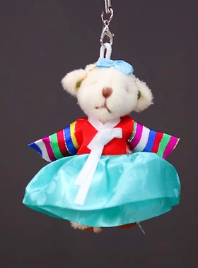 延边朝鲜族工艺品韩服挂饰韩服熊兔子配饰