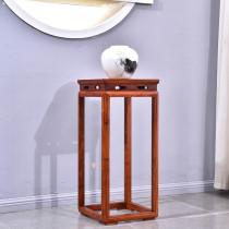 Red Wood Flower Racks New Chinese Style Multilayer Solid Wood Flowers Pear Wood Chicken Wings Wood Living Room Imitation Ancient Flowers A Few Square Bonsai Plant Racks