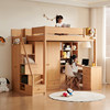 Shimu log style solid wood upper bed and lower table
