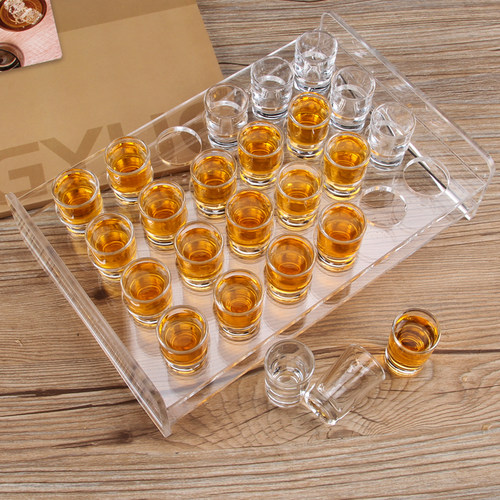 10ml毫升小酒杯杯架 酒吧KTV纯喝洋酒杯架套装小号10毫升子弹杯架 - 图1
