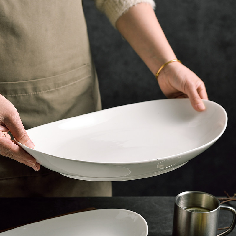 鱼盘家用蒸鱼盘子高颜值大号超大精致日式陶瓷餐具餐盘高级感菜盘,淘宝优惠券,粉丝福利购,淘宝优惠卷