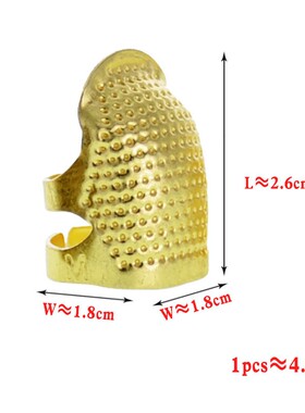 全铜质古铜色可调节顶针戒指手工防滑刺绣抵戒复古压针器针箍指套