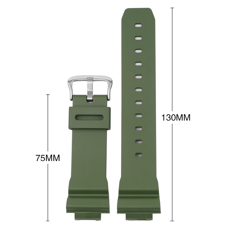 适用卡西殴casio小方块表带DW5600/6900 2100橡胶树脂表带GW-M56-图0