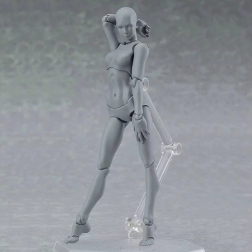 figma素体美术人体模型玩具日本人偶关节可动成人绘画肌肉shf素体_虎窝淘