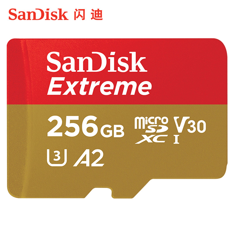 闪迪内存卡256g tf卡 micro sd卡大疆相机无人机高速存储卡128g卡-图0