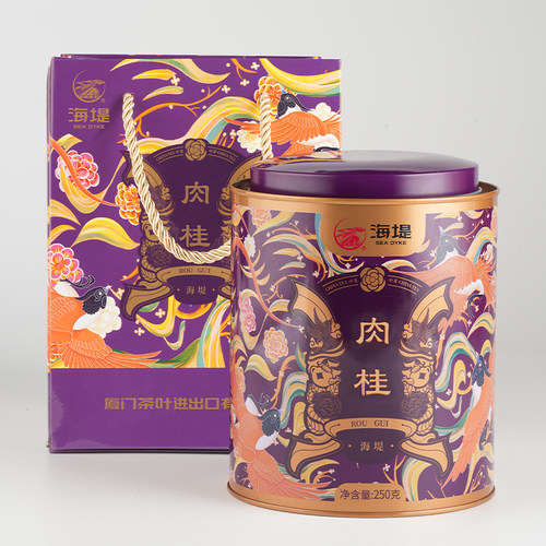 中茶海堤茶叶乌龙茶海堤系列肉桂罐装250g乌龙茶岩茶肉桂伴手礼盒 - 图3