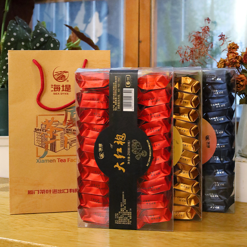 中茶海堤茶叶店乌龙茶岩茶浓香肉桂老枞水仙大红袍250g*3组合厦门 - 图1