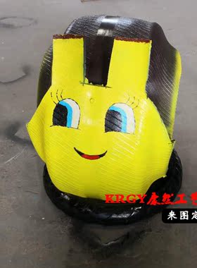轮胎创意 装饰 轮胎改造工艺品小黄人展厅道具 公园艺术摆件