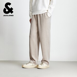 杰克琼斯男装卫裤长裤子春季款时尚简约舒适松紧抽绳宽松直筒