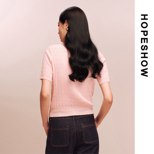 HOPESHOW 红袖 针织衫89225250117 - 图1