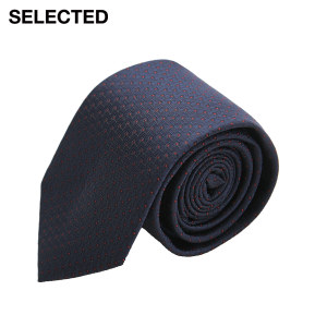 SELECTED思莱德男士新品含桑蚕丝时尚商务领带42121T006
