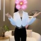 Douyin Lin Mengxi Clothing 2023 Spring New French Niche Tassel Design Solid Color Short Suit Jacket