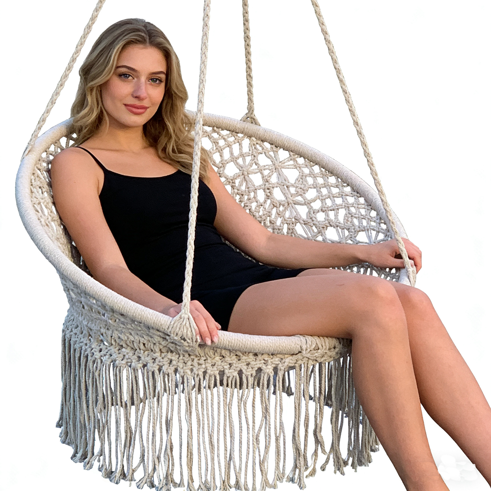 新款家用网红秋千户外庭院吊椅室内阳台吊篮椅子抖音流苏摇篮椅,淘宝优惠券,粉丝福利购,淘宝优惠卷