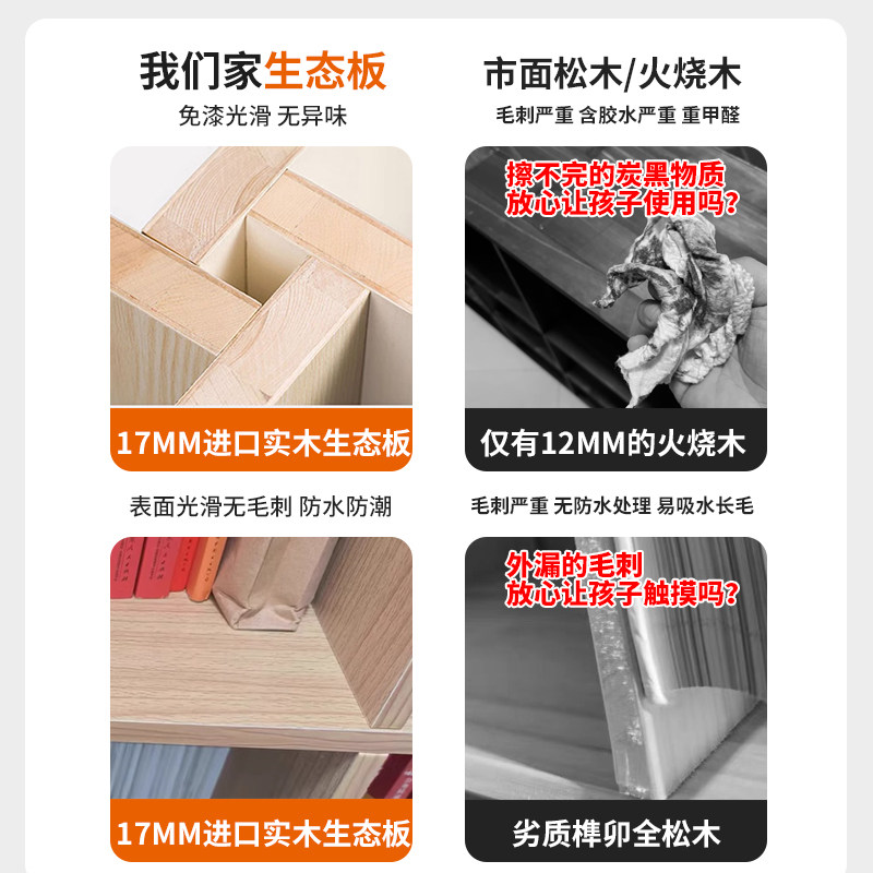 实木书架置物架落地书柜客厅靠墙自由组合格子柜学校矮柜储物柜子,淘宝优惠券,粉丝福利购,淘宝优惠卷