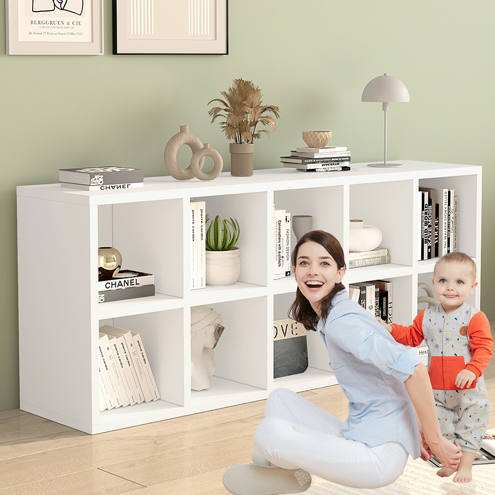 实木书架置物架落地书柜客厅靠墙自由组合格子柜学校矮柜储物柜子,淘宝优惠券,粉丝福利购,淘宝优惠卷