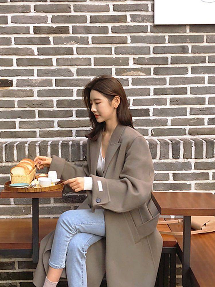 双面中长款2020秋冬新款羊绒大衣 同一个春天毛呢外套