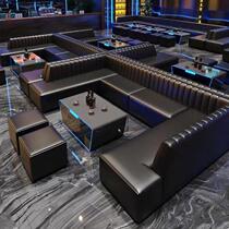 Custom made KTV Pack compartment Sofa Clubhouse Light Lavish Home Video Room Tianjin Bar Tea Table Livehouse