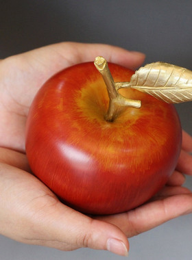 全铜摆件居家客厅吉祥轻奢铜苹果