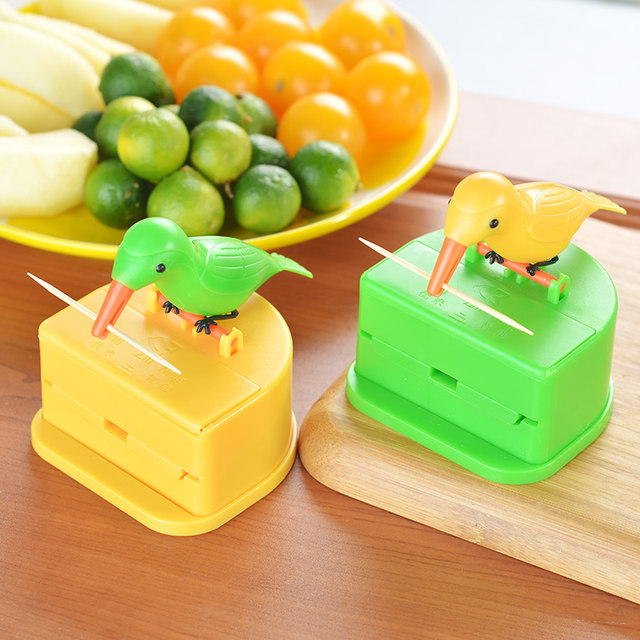 Internet celebrity smart toothpick box automatic cartoon bird