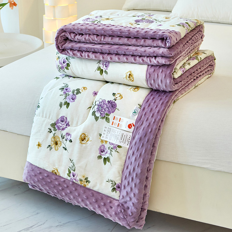 ins风全棉豆豆绒被子被芯纯棉夏被春秋被加厚冬被单双人四季被褥,淘宝优惠券,粉丝福利购,淘宝优惠卷