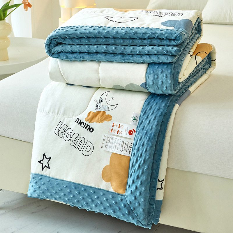 ins风全棉豆豆绒被子被芯纯棉夏被春秋被加厚冬被单双人四季被褥,淘宝优惠券,粉丝福利购,淘宝优惠卷