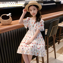 Girls Chiffon Dress Summer 2022 New Foreign Pie Kids Princess Skirt Summer Thin Kids Skirt Summer