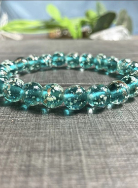 金沙夜光琉璃珠日式梦幻散珠圆珠diy手串清心女生手链琉璃光珠