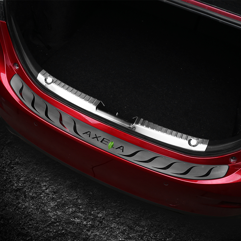 适用于14-19款马自达3昂克赛拉后护板改装踩踏板专用后备箱防护板 - 图1