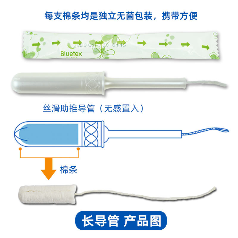 【百亿补贴】蓝宝丝德国进口长导管式卫生棉条女月经杯内置卫生巾