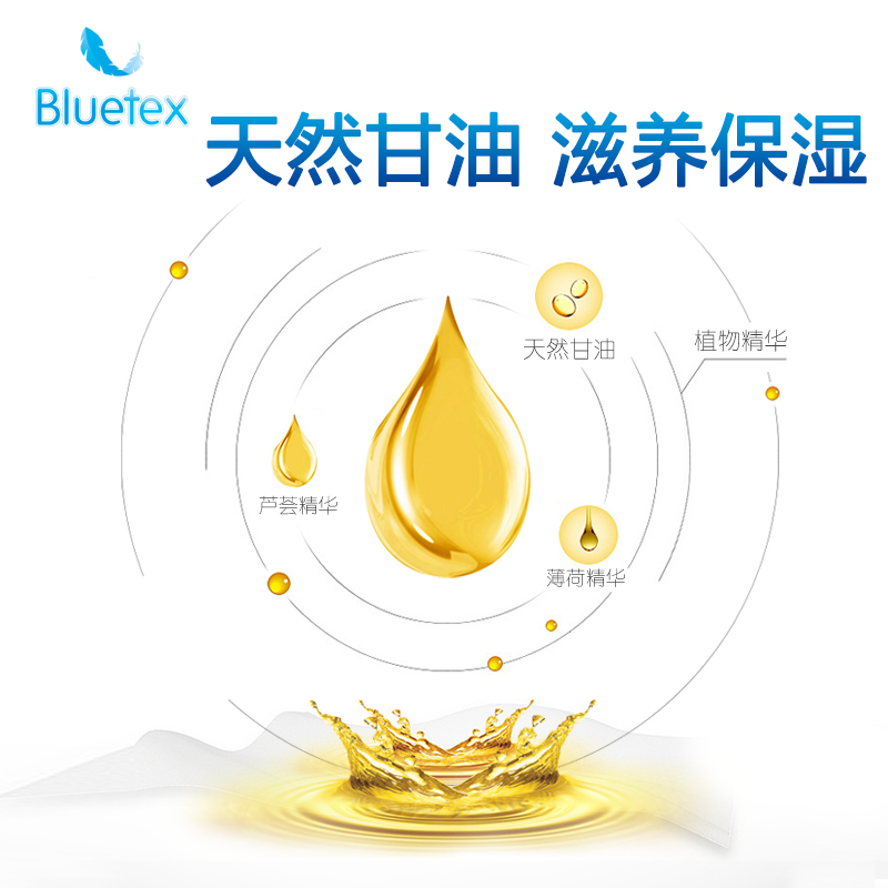 蓝宝丝卫生男用男士专用清洁湿纸巾 bluetex湿巾