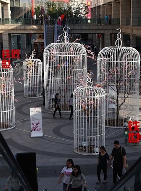 活动展示落地橱窗超大号铁艺鸟笼