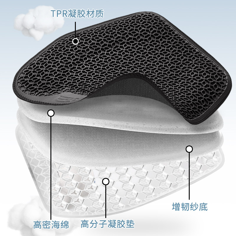 汽车坐垫夏季蜂窝凝胶座椅垫货车单片硅胶通风冰凉透气办公室屁垫