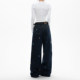 ສີ Cartoon Bear Embroidered Jeans Women's 2026 Summer New Loose Slim Straight Wide Leg Casual Pants