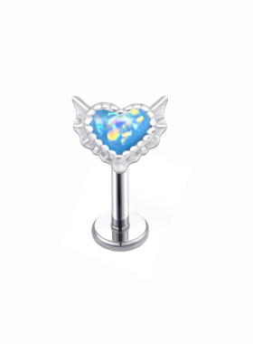 可爱公主风唇钉心形澳宝穿刺唇钉labret 穿刺饰品厂