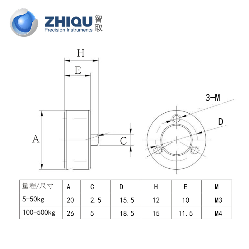 智取DS2-X推拉力计外置压力计硬币型测力计适用气缸压力测试 - 图0