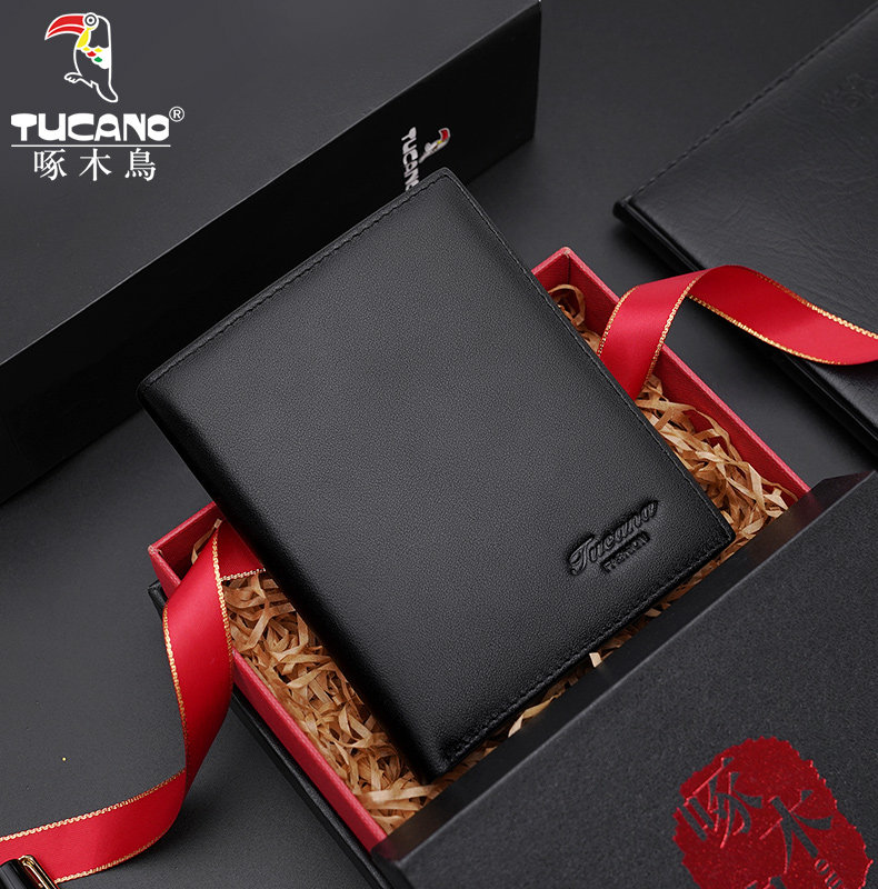 啄木鸟送男朋友生日礼物男士钱包 啄木鸟乒乒乓钱包