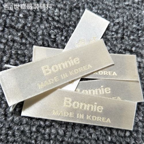 MADE IN KOREA现货领标韩国制造主唛织唛服装织标定做洗水商标签 - 图2