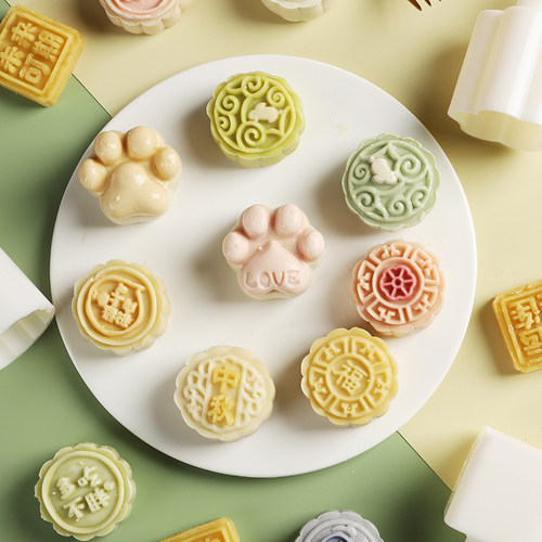 绿豆糕月饼模具压模糕点模型印具手压式压花做冰皮点心家商用烘焙 - 图2